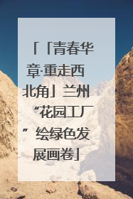 「青春华章·重走西北角」兰州“花园工厂”绘绿色发展画卷