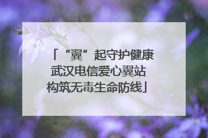 “翼”起守护健康 武汉电信爱心翼站构筑无毒生命防线