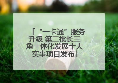 “一卡通”服务升级 第二批长三角一体化发展十大实事项目发布
