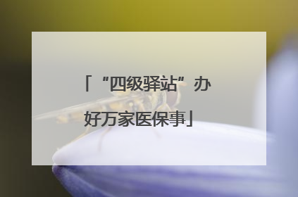 “四级驿站”办好万家医保事