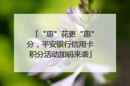 “惠”花更“惠”分，平安银行信用卡积分活动加码来袭