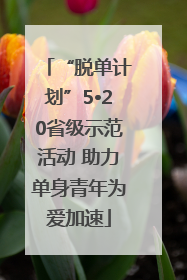 “脱单计划”5•20省级示范活动 助力单身青年为爱加速