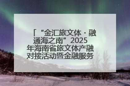 “金汇旅文体・融通海之南”2025年海南省旅文体产融对接活动暨金融服务中心成立仪式举行