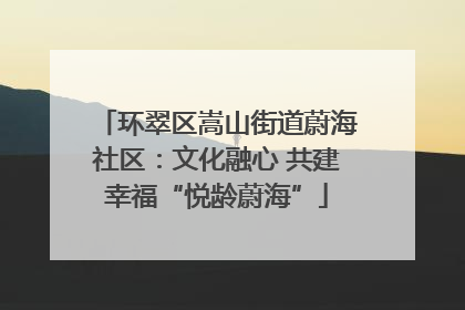 环翠区嵩山街道蔚海社区：文化融心 共建幸福“悦龄蔚海”