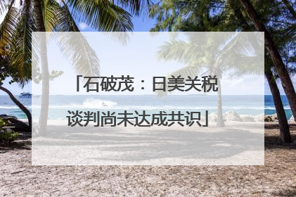 石破茂：日美关税谈判尚未达成共识