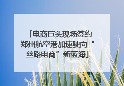 电商巨头现场签约 郑州航空港加速驶向“丝路电商”新蓝海