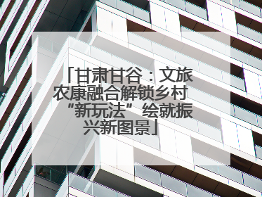 甘肃甘谷：文旅农康融合解锁乡村“新玩法”绘就振兴新图景