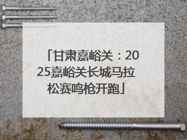 甘肃嘉峪关：2025嘉峪关长城马拉松赛鸣枪开跑