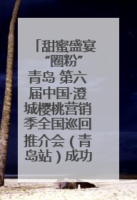 甜蜜盛宴 “圈粉”青岛 第六届中国·澄城樱桃营销季全国巡回推介会（青岛站）成功举办