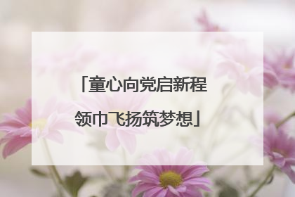 童心向党启新程 领巾飞扬筑梦想
