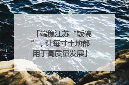 端稳江苏“饭碗”，让每寸土地都用于高质量发展
