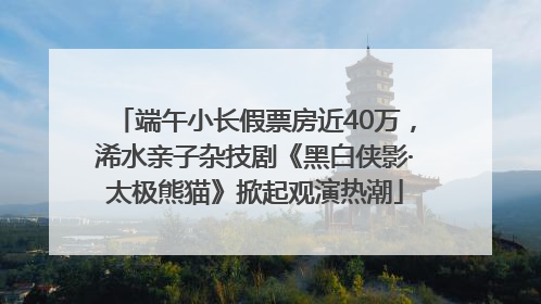 端午小长假票房近40万，浠水亲子杂技剧《黑白侠影·太极熊猫》掀起观演热潮