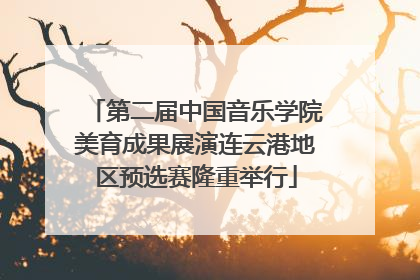 第二届中国音乐学院美育成果展演连云港地区预选赛隆重举行