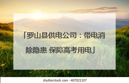 罗山县供电公司：带电消除隐患 保障高考用电