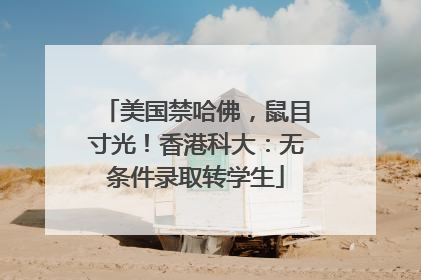 美国禁哈佛，鼠目寸光！香港科大：无条件录取转学生
