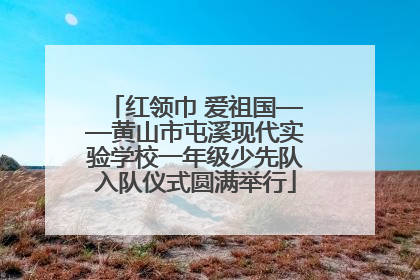 红领巾 爱祖国——黄山市屯溪现代实验学校一年级少先队入队仪式圆满举行