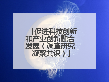促进科技创新和产业创新融合发展（调查研究 凝聚共识）