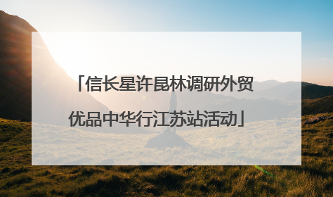 信长星许昆林调研外贸优品中华行江苏站活动