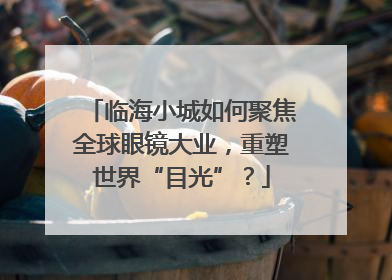 临海小城如何聚焦全球眼镜大业，重塑世界“目光”？