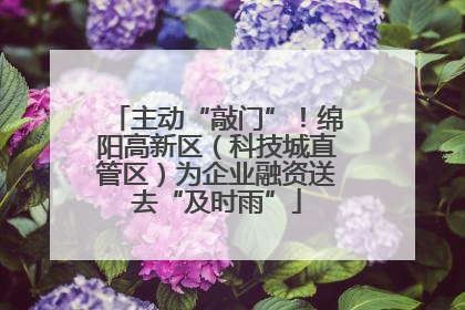 主动“敲门”！绵阳高新区（科技城直管区）为企业融资送去“及时雨”