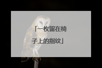 一枚留在椅子上的指纹