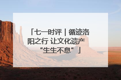 七一时评｜循迹洛阳之行 让文化遗产“生生不息”