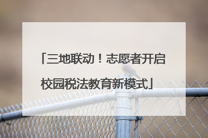 三地联动！志愿者开启校园税法教育新模式
