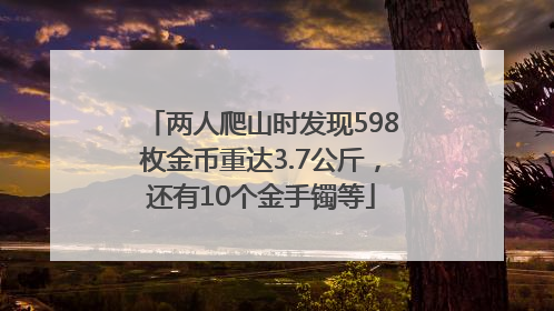 两人爬山时发现598枚金币重达3.7公斤，还有10个金手镯等