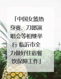 中国女篮热身赛、刀郎演唱会等相继举行 临沂市全力做好住宿餐饮保障工作