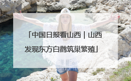 中国日报看山西｜山西发现东方白鹳筑巢繁殖
