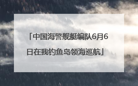 中国海警舰艇编队6月6日在我钓鱼岛领海巡航