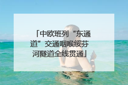 中欧班列“东通道”交通咽喉绥芬河隧道全线贯通