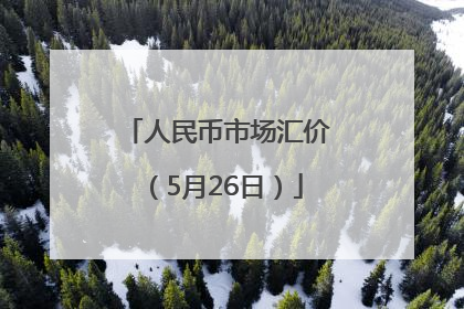 人民币市场汇价（5月26日）