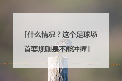 什么情况？这个足球场首要规则是不能冲撞