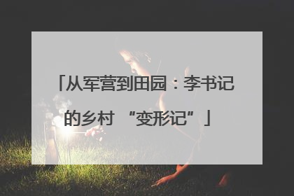 从军营到田园：李书记的乡村 “变形记”