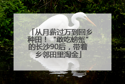 从月薪过万到回乡种田！“敢吃螃蟹”的长沙90后，带着乡邻田里淘金