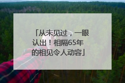 从未见过，一眼认出！相隔65年的相见令人动容