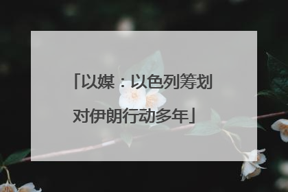 以媒：以色列筹划对伊朗行动多年