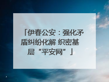 伊春公安：强化矛盾纠纷化解 织密基层“平安网”