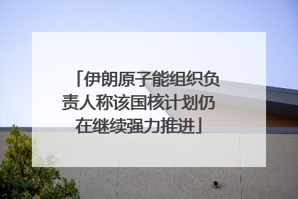 伊朗原子能组织负责人称该国核计划仍在继续强力推进