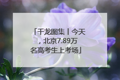 千龙图集丨今天，北京7.89万名高考生上考场