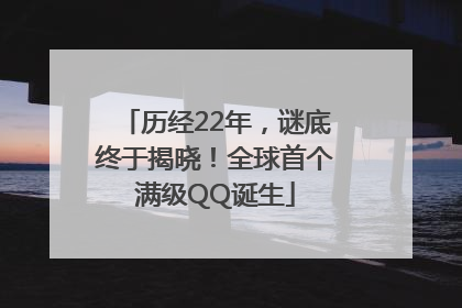 历经22年，谜底终于揭晓！全球首个满级QQ诞生