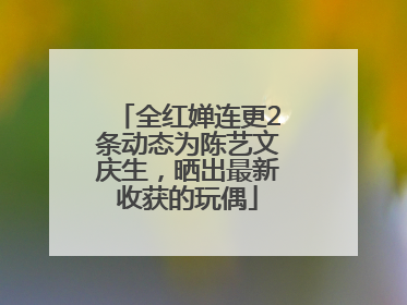 全红婵连更2条动态为陈艺文庆生，晒出最新收获的玩偶