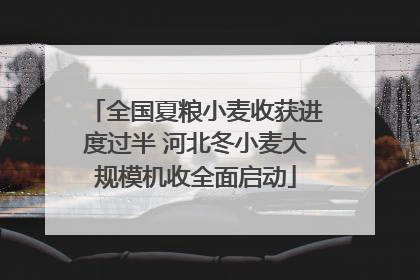 全国夏粮小麦收获进度过半 河北冬小麦大规模机收全面启动