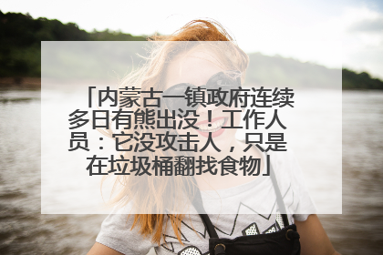 内蒙古一镇政府连续多日有熊出没！工作人员：它没攻击人，只是在垃圾桶翻找食物