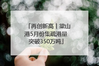 再创新高丨梁山港5月份集疏港量突破350万吨