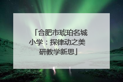 合肥市琥珀名城小学：探律动之美 研教学新思