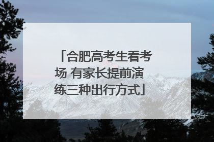 合肥高考生看考场 有家长提前演练三种出行方式