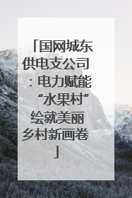 国网城东供电支公司：电力赋能“水果村” 绘就美丽乡村新画卷
