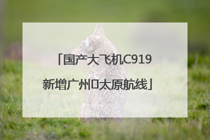 国产大飞机C919新增广州⇌太原航线